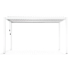 Pergola ogrodowa tarasowa aluminiowa LUXE 4 x 4 m Biały z oświetleniem LED